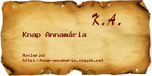 Knap Annamária névjegykártya